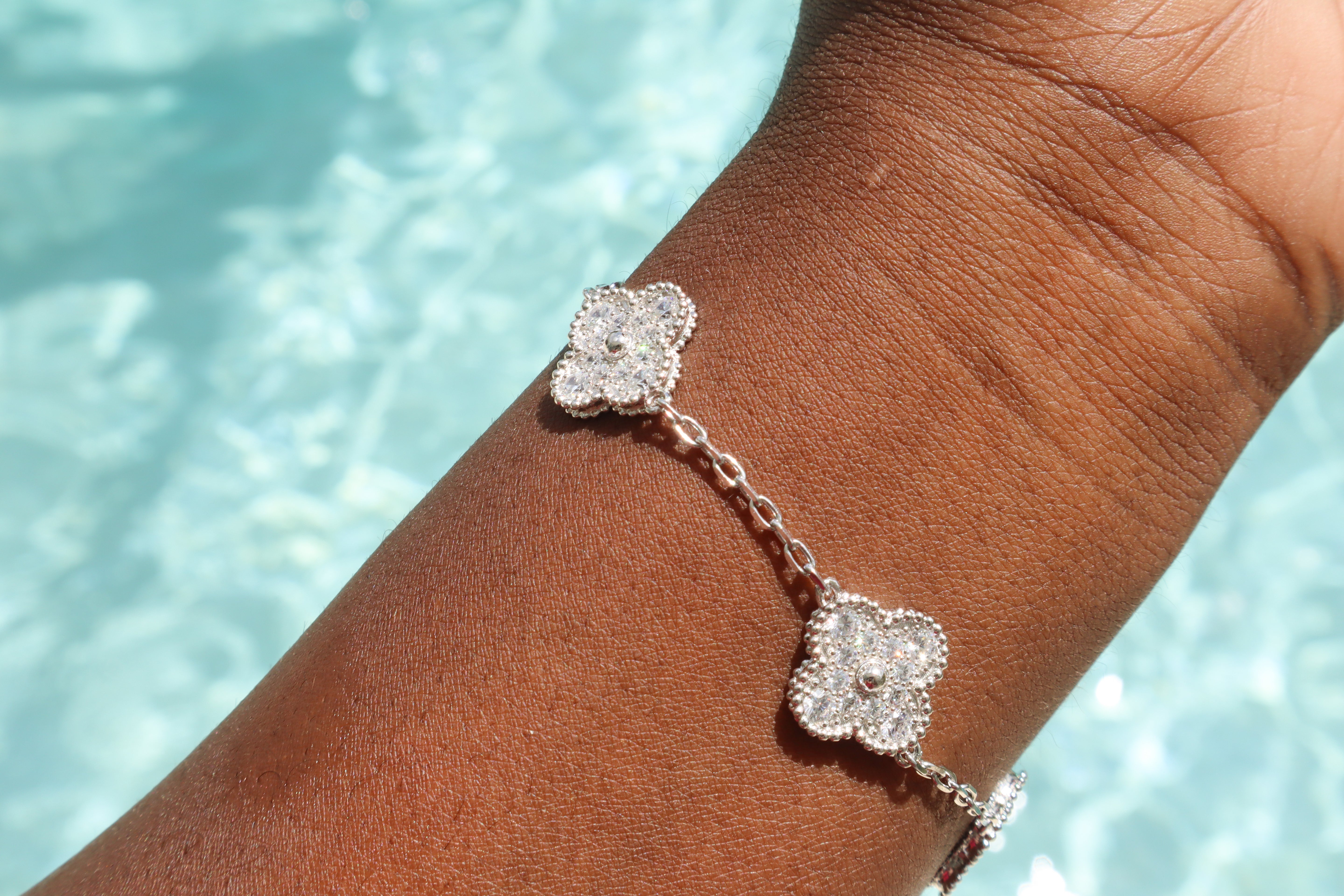 Bracelet trèfle en diamant Lucky Jewels