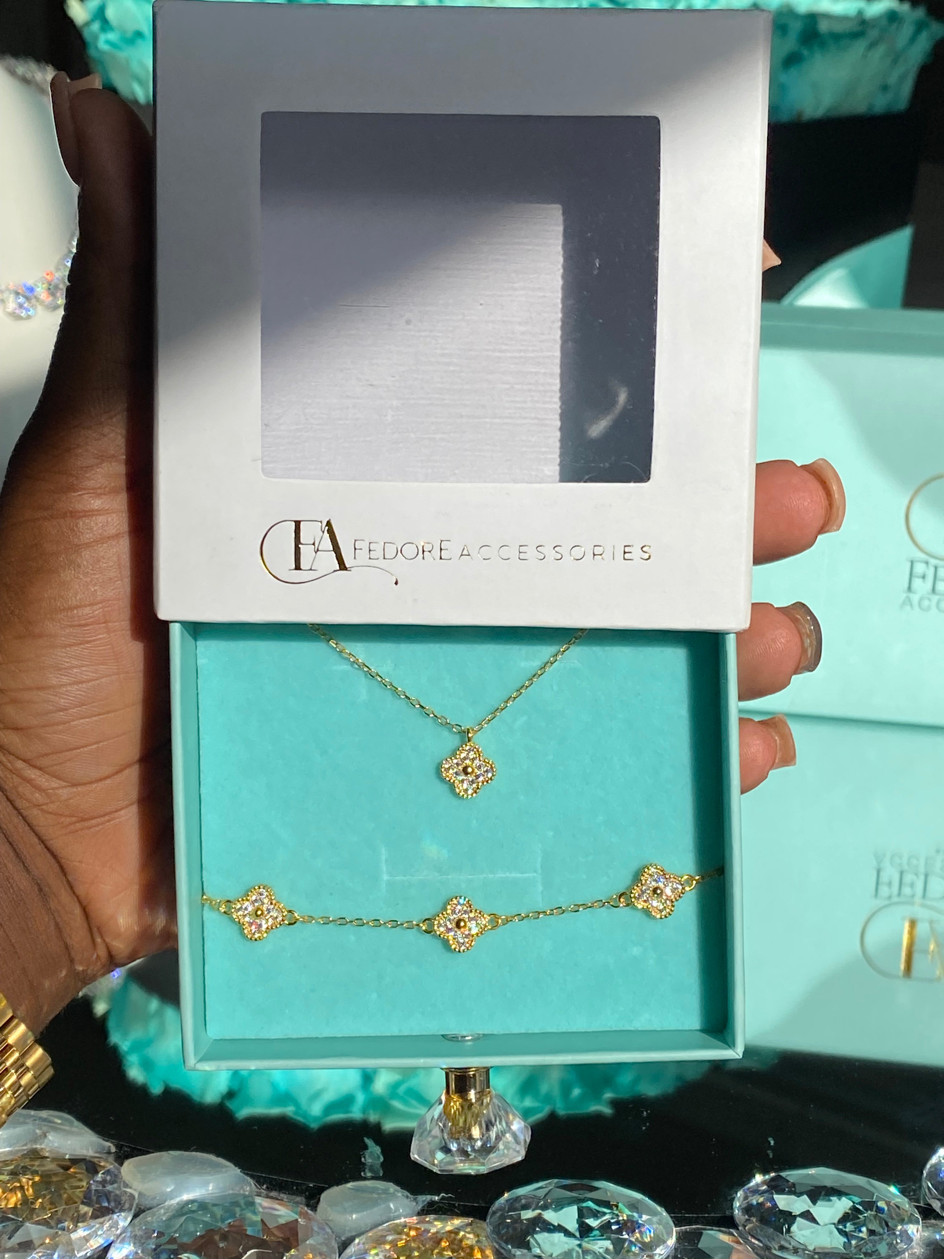 Mini Lucky Charm Necklace & Bracelet Set