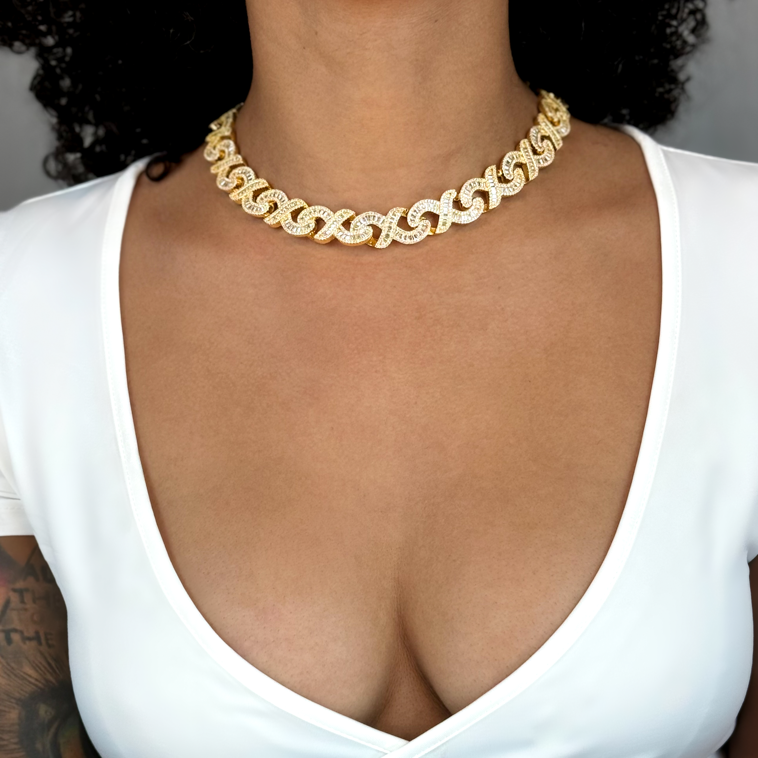 Eternity Linked Up Baguette Necklace