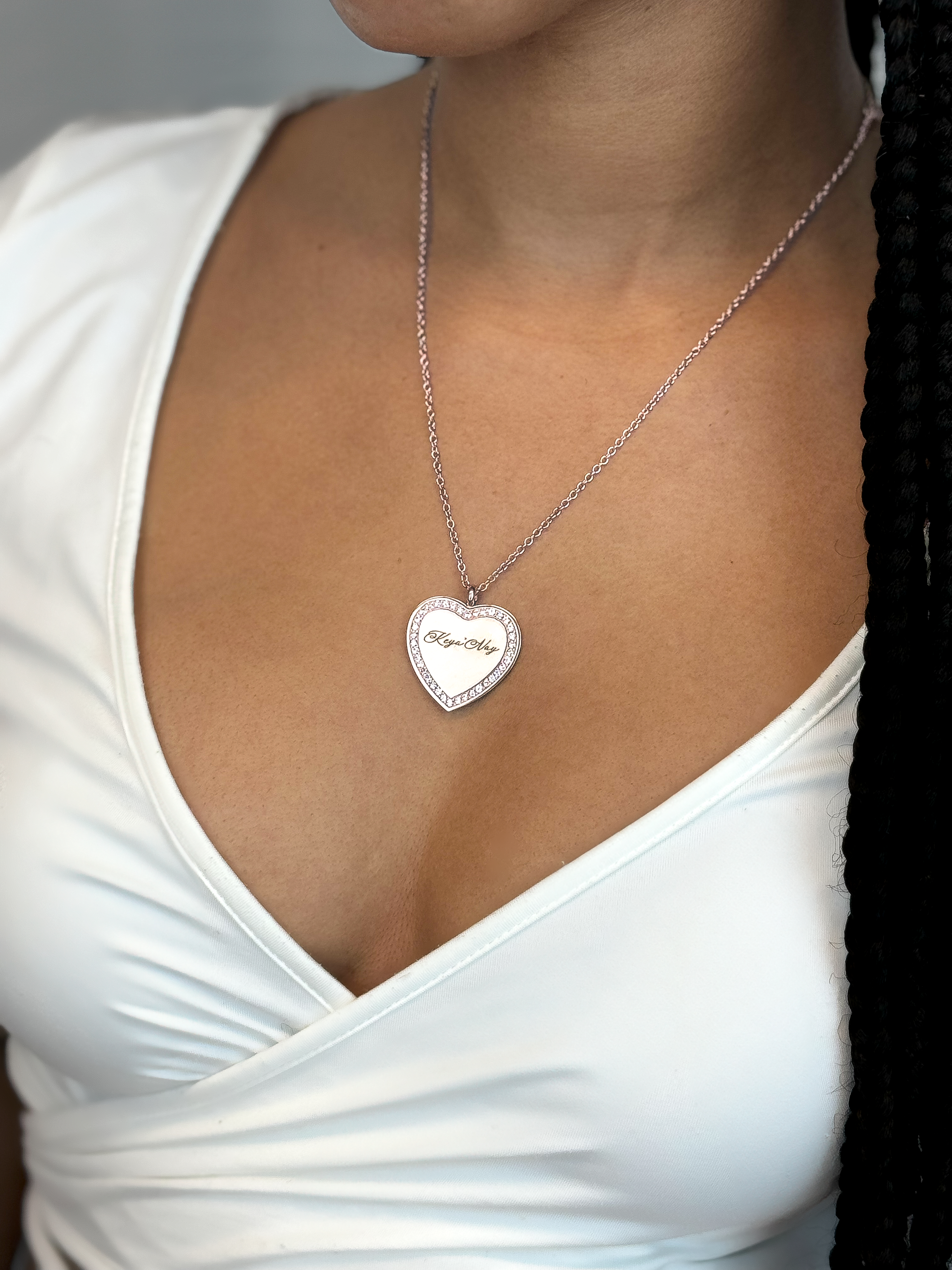 Engravable Icy Classic Heart