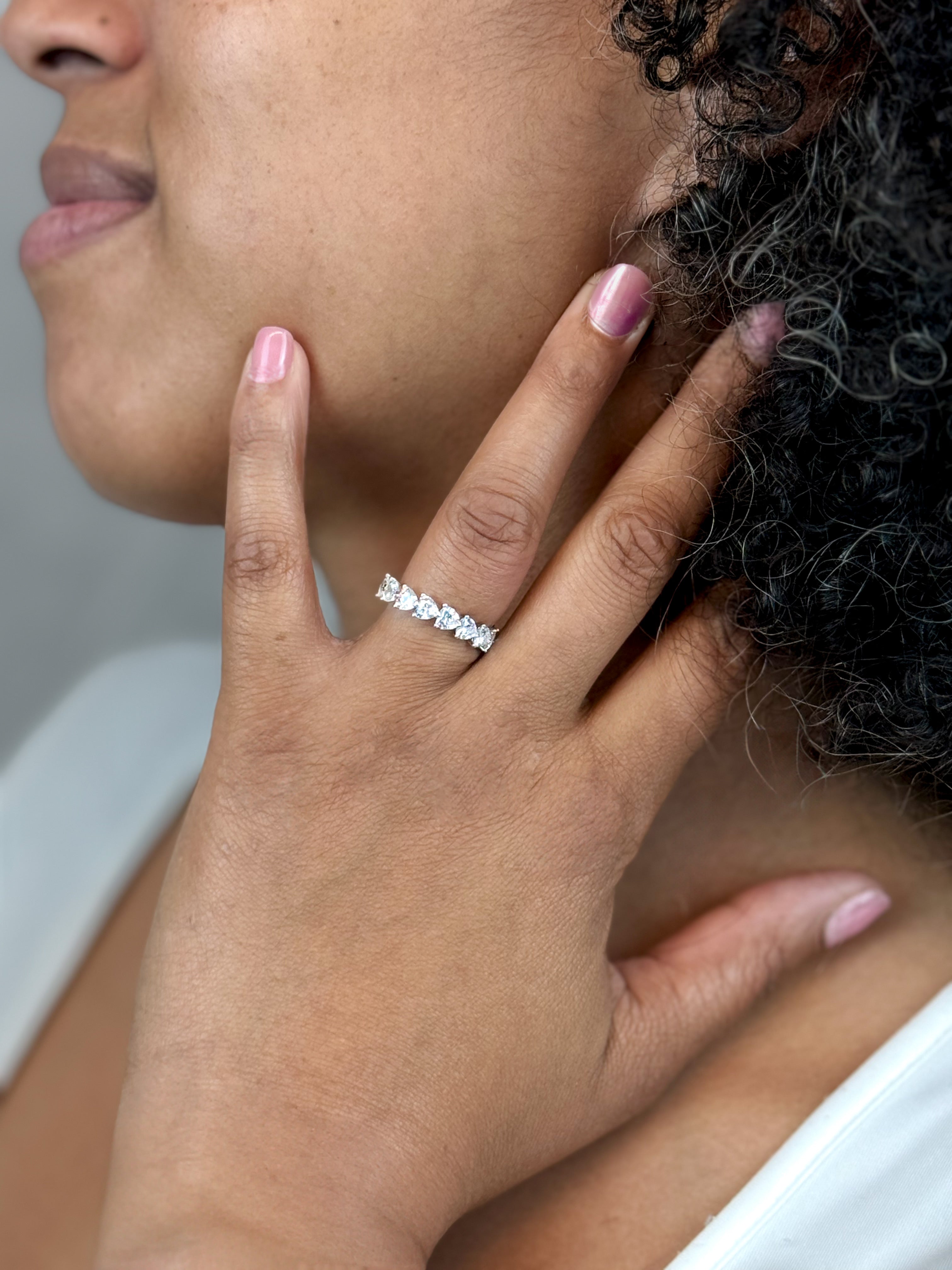 Anillo de plata de ley de amor eterno