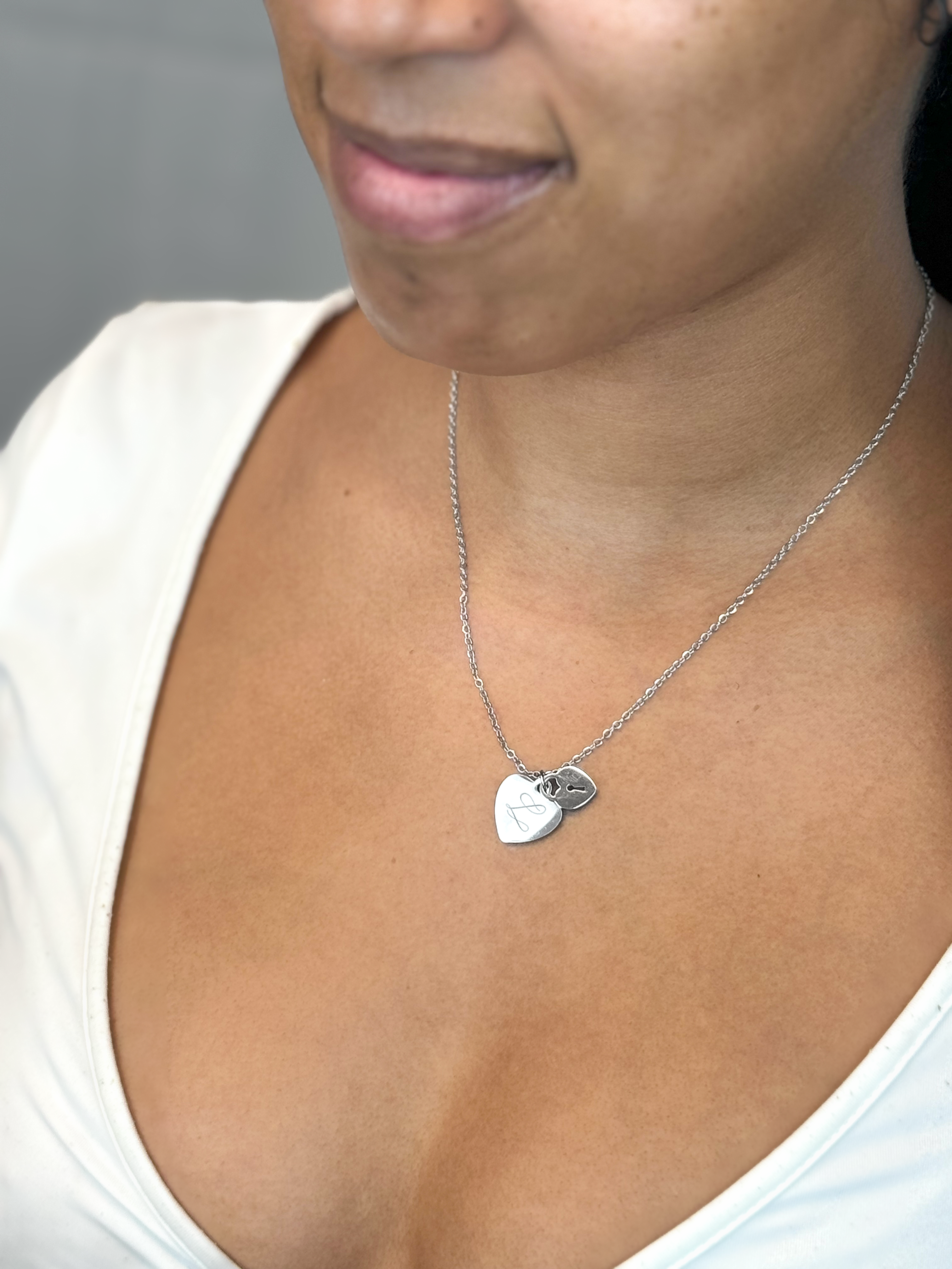 Engravable " Key To My Heart " Pendant