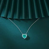 Aqua Love Sterling Silver Necklace
