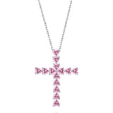 Radiant Love Cross Sterling Silver Necklace