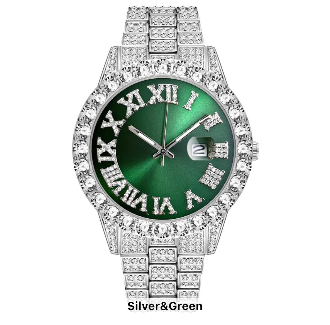 Icy Green Face Watch