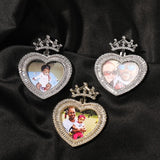 Crown Jewel Heart Photo Pendant