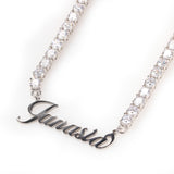 5MM Tennis Nameplate Necklace
