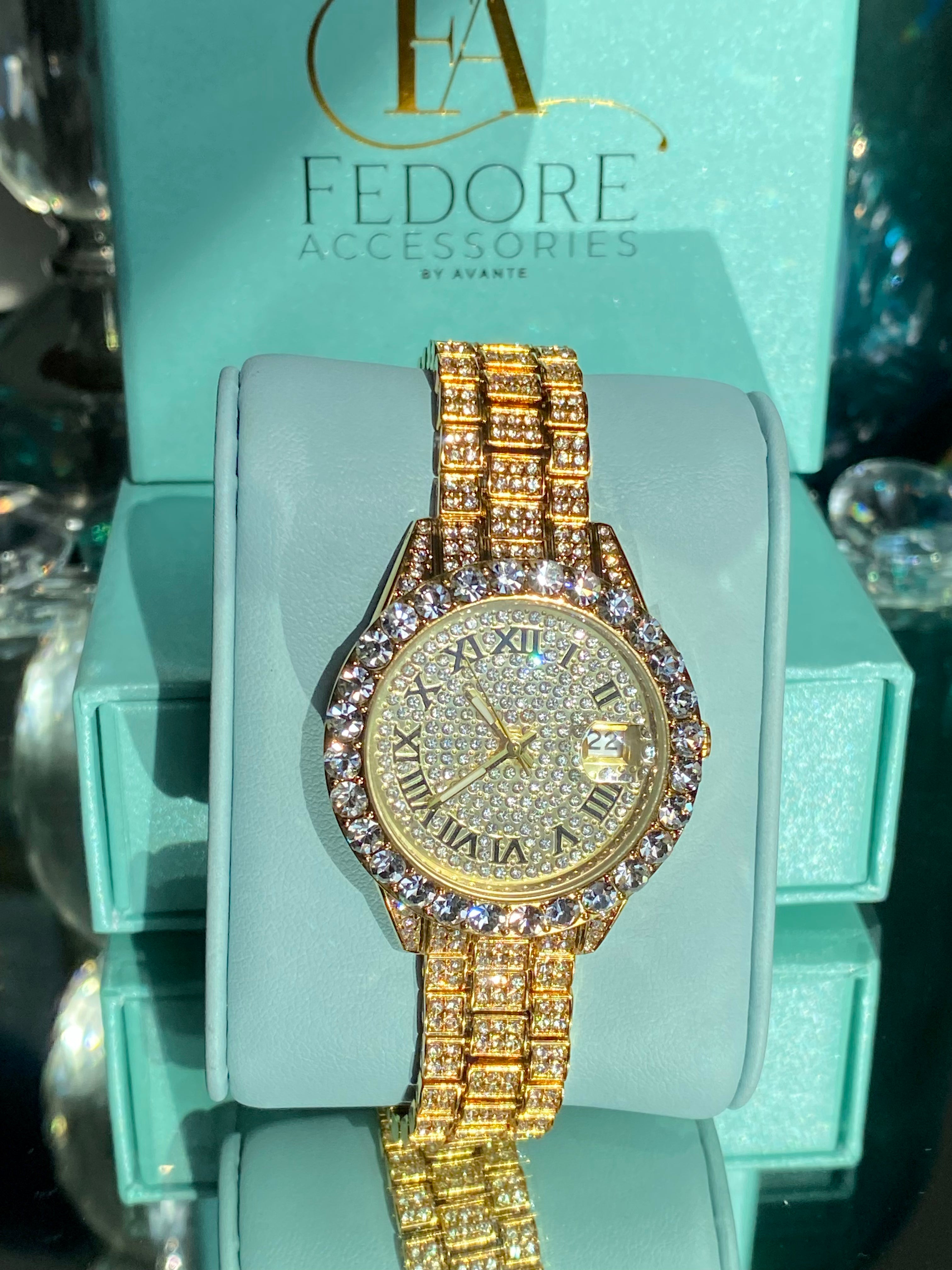 Icy Lavish Watch- Gold