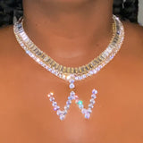Avante Large Diamond Initial Necklace-Gold